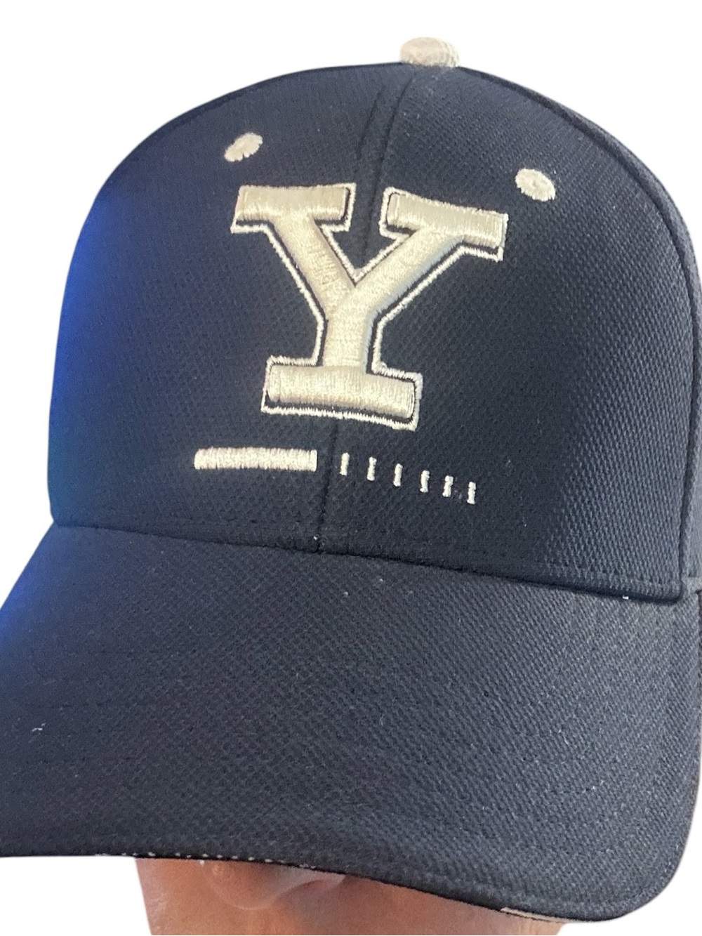 Navy Hat with White 'Y'ale Patch